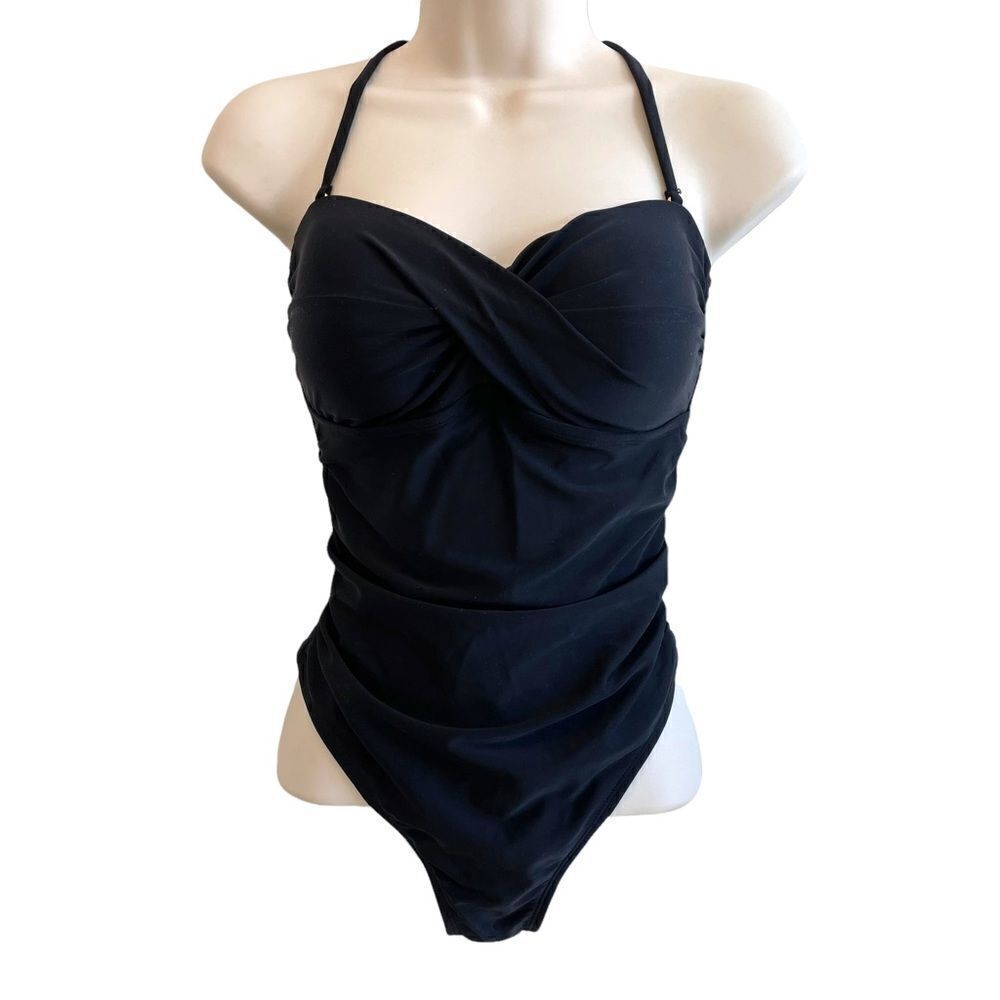Black Multi Wear Ruched Swimsuit